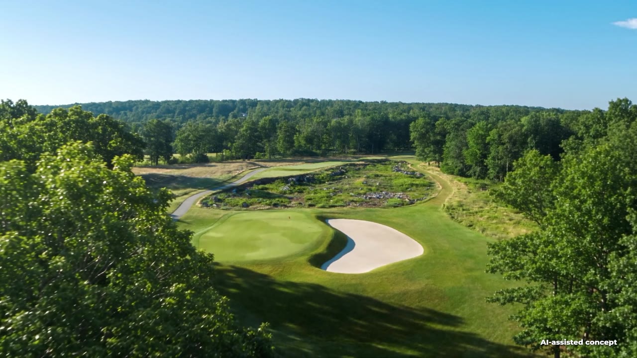 Course view from the Nemacolin AI-assisted concept