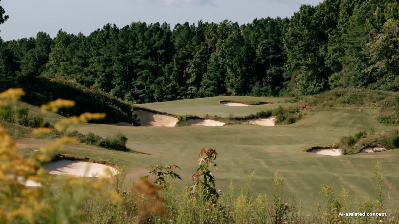 Course view from the Royal New Kent AI-assisted concept